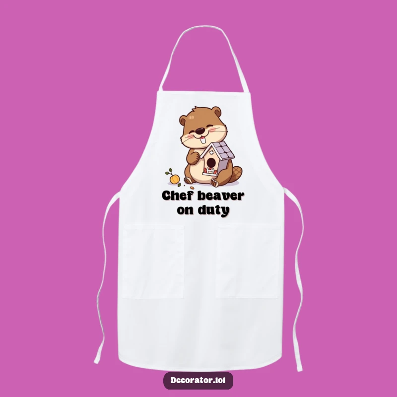 Funny Beaver Birdhouse Apron: Gift for Messy Makers!