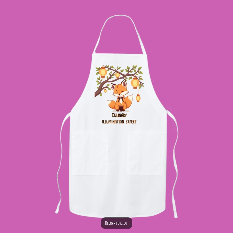 Funny Fox Lantern Apron: Kitchen Magic, Perfect Humorous Gift for Hosts