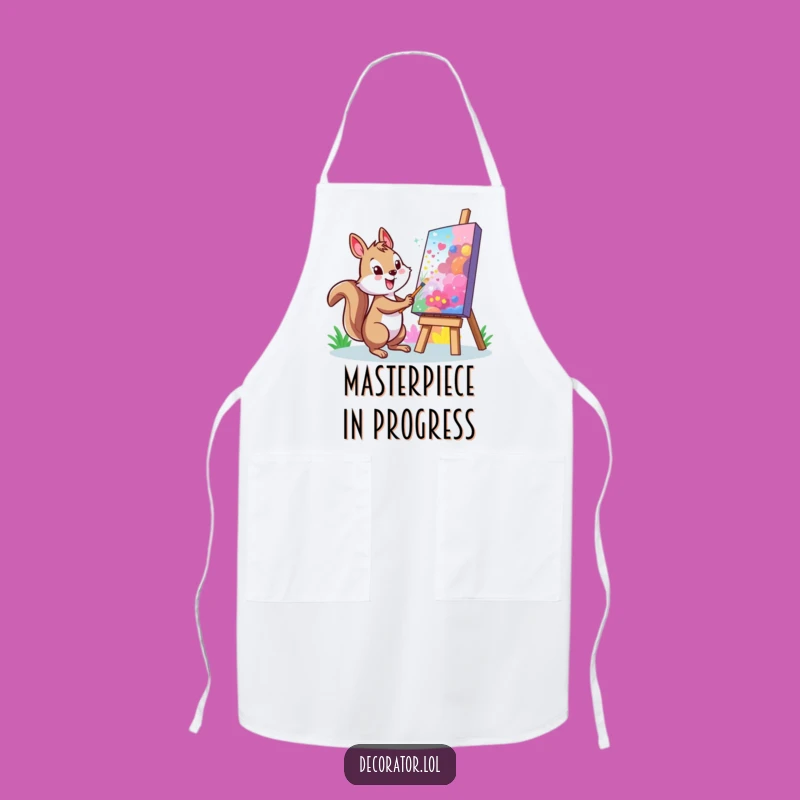 Funny Squirrel Artist Apron: Masterpiece Maker's Gear, Perfect Funny Gift
