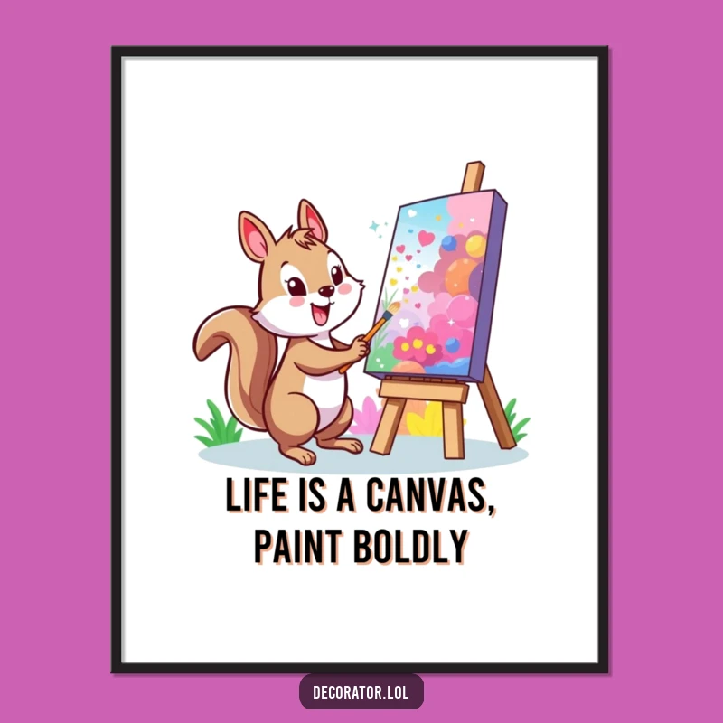 Free Printable Squirrel Wall Art: Funny Art Mural Downloadable Decor for Studios