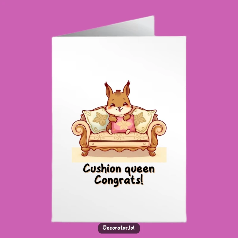 Free Printable Congrats Card: Funny Squirrel Decorator - Easy DIY Gift!