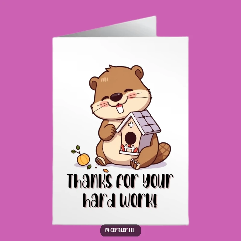 Free Printable Thank You Card: Beaver Builder's Gratitude, Heartfelt Downloadable