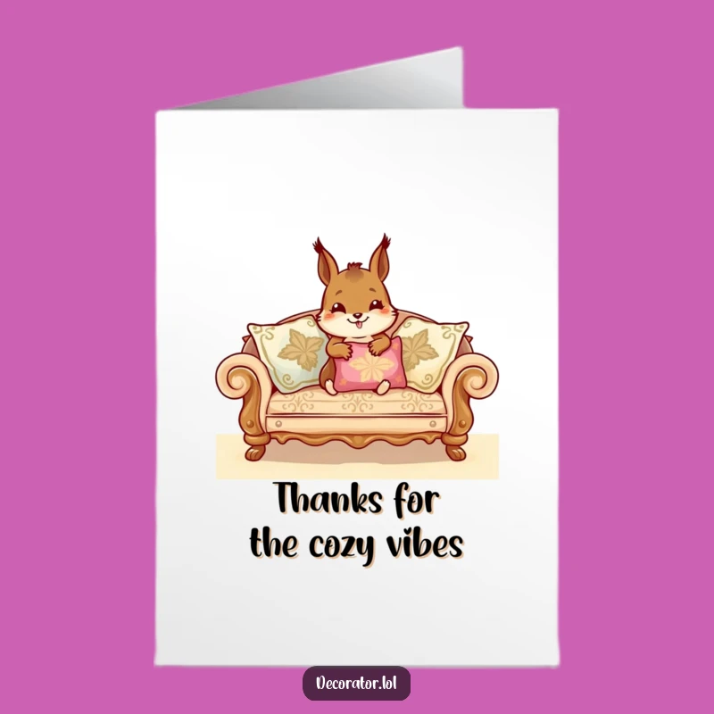 Free Printable Thank You Card: Squirrel Decorator - Humorous Downloadable Art!
